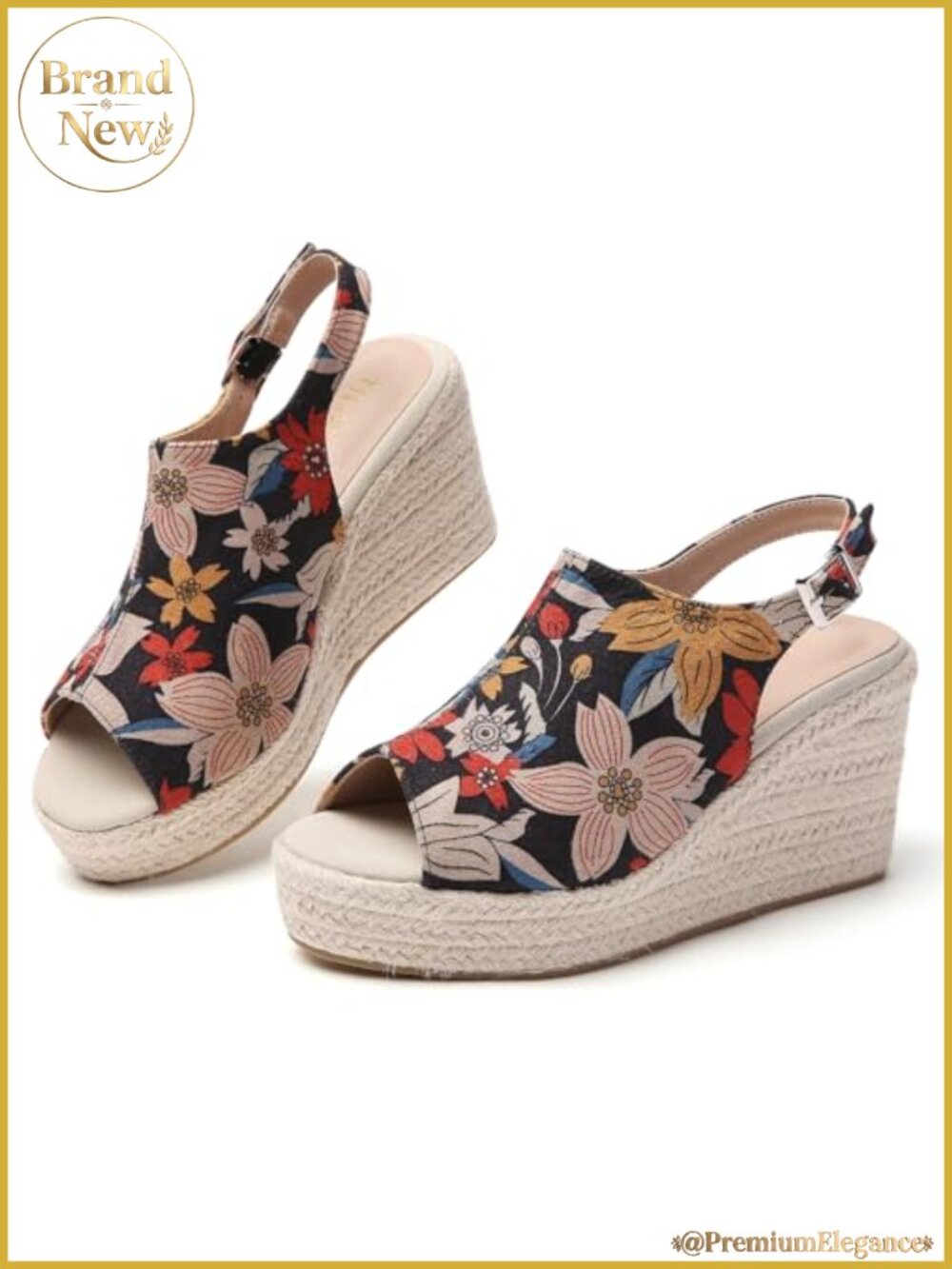 Womens Wedge Espadrilles Sandals Memory Foam Comfort Summer